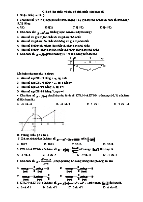 Toán học - Giá trị lớn nhất và giá trị nhỏ nhất của hàm số